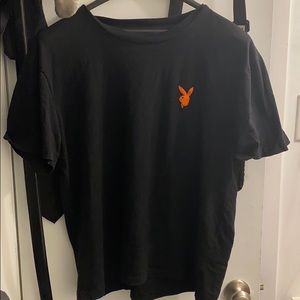 Playboy x Vlone Black Cotton 'Bunny' Short Sleeve